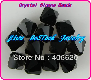 Безплатна Доставка, 720 бр./лот 3 мм, черен цвят, Китайски Високо Качество Crystal Beacon Мъниста