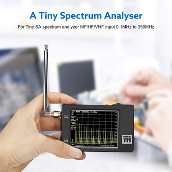 TinySA Spectrum Analyzer Ръчно TinySA 2.8 Inch 100kHz to 960MHz Black Interphone Measurement Spectrum Analyzer