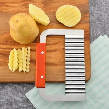 Вълчи Зъб Картофена Нож Кухненски Овощерезка Fancy Slicer Картофена Парче Инструмент Home Wave Knife Cut Картофена нож