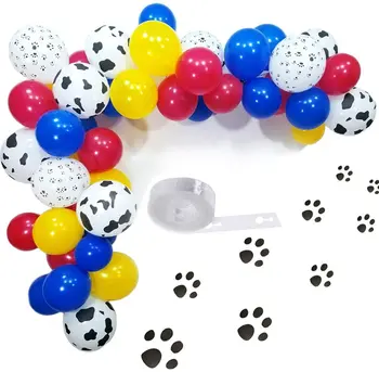1set Paw Cow Balloons Arch Balloons Red Blue Yellow Globos Dog Ballons for Patrol Тематични Baby Shower Kids Birthday Party Decor