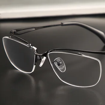 Бизнес Очила Дограма за Мъже 2021 Квадратен Рецепта очните точки на Прю Титан Нов Високо Качество на Половината Рамки Рамки Прозрачни Очила