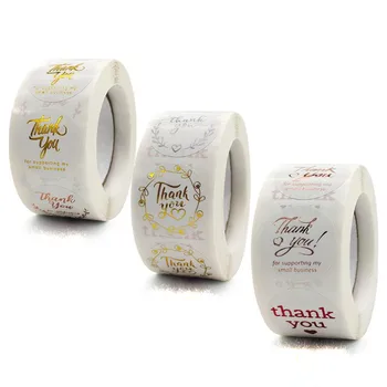 500шт Кръгли Бизнес Етикет Етикети обикновена Хартия Сладък Благодаря Етикети за Печене Опаковка Печат на Етикети, Хартия Етикети