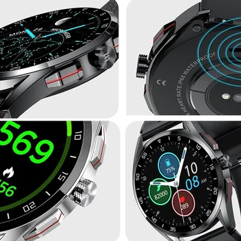 360*360 HD IPS екран на Bluetooth разговори мъже Смарт часовници Монитор на сърдечната честота IP68 swim sport smartwatch потребителски скали За Android и IOS