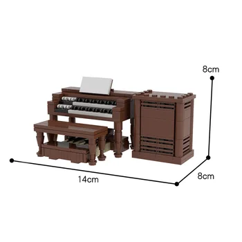 MOC Тухли Hammond B3 градивните елементи на Музикален Инструмент Творчески Орган Модел на Leslie колона За Деца, Образователни Коледни Подаръци