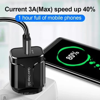 Бързо Зареждане на 3.0 18 W Бързо Зареждане на Телефон, Зарядно За iPhone XS MAX XR X Huawei P8 P9 P10 Plus P20 P30 Pro lite QC 3.0 Зарядно Устройство