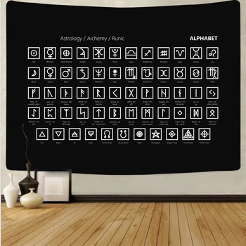 астрология гоблен таро стенни тъкан килим черно гоблен стенен декор на общежитието drop shipping одеяло