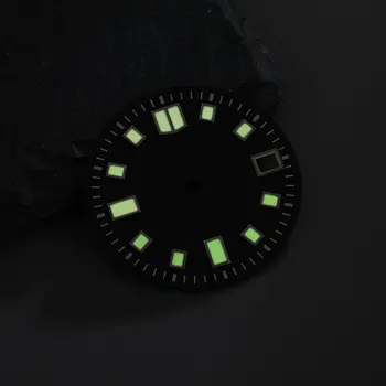 Министерството на отбраната Watch Parts 28.5 mm C3 Luminous Watch Dial Fit For Seiko 6105 NH35A Automatic Movement Watch