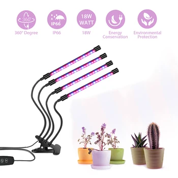 Нов клип на LED Grow Light Пълна Гама от USB Синхронизация Фитоламп Потъмняване на Домакински Комплементарный Лампа за Зелени Растения и Цветя