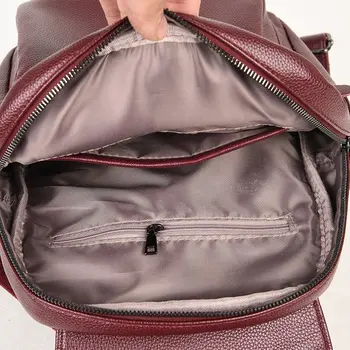 Луксозни дамски меки кожени раници Големи Училищни чанти за Момичета Sac A Dos Femme Дамски пътни раници за момичета дизайнерски чанти