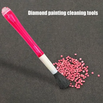 Sweep Brush Pick Up Clean-up Tools Dual-use Diamond Живопис Point Пробийте Pen with Light Cross Kit Бродерия Живопис