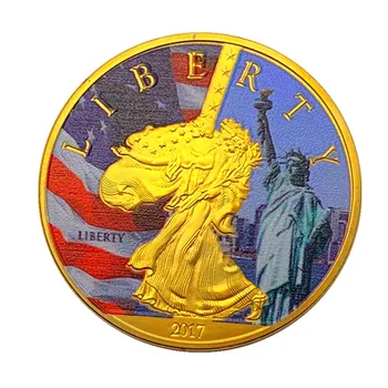 2017 American Of Liberty Eagle Challenge златна монета Сребърна/Златна Възпоменателна монета на САЩ СЪС Защита Capsule Collection Gift