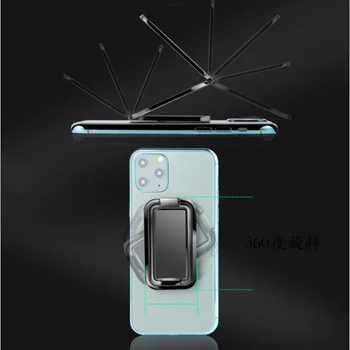 Мулти Универсален Луксозен Метален Автомобил Скоба Двойна Пръст Пръстен за Захващане на Аксесоари за Мобилни Телефони Стойка Държач за Android Huawei iPhone