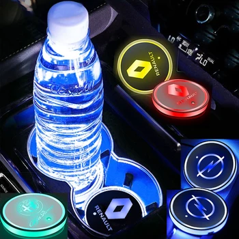 1pcs Car LED Light Water увеселителен парк Car Acrylic Cup Mat Auto Goods for Toyotas Corolla, Yaris Chr Auris, RAV4 Cruiser Prado Camry