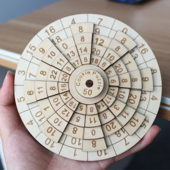Cookie 50 Math Brain Teasers Digital Обръщател Wooden Building Blocks Count Numbers Matching Digital Shape Пъзел Education Toys