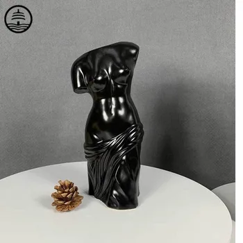 BAO GUANG TA Creative Venus Bust Art Vase Human Body Figure Sculpture Dryed Flower Arranging Ceramic Занаятите Home Decoration R6036