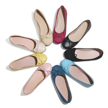 Zapatos De Mujer 2021 Дамски Обувки с кръгло бомбе на самолет Токчета Пролет Дамски обувки на нисък ток, Slip on Casual Super Large Size 32-54 M-10