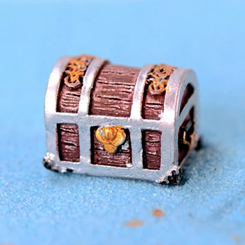 В Сандъка Със Съкровището Скоростна Античен Творчески Аквариум Аквариум За Декорация На Ландшафта Пират Златни Монети, Бижута Смола Занаяти