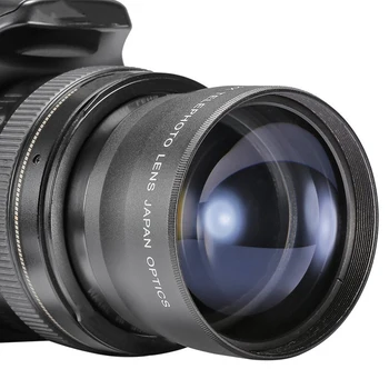 58 мм 2X Телеобектив Теле Конвертор за Canon, Nikon, Sony, Pentax 18-55 мм
