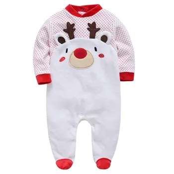 KAVKAS Winter Baby Boy Гащеризон Сладко Fox Design Newborn Cotton Velvet Clothes 0-24 месеца С дълъг Ръкав, Детски Гащеризон