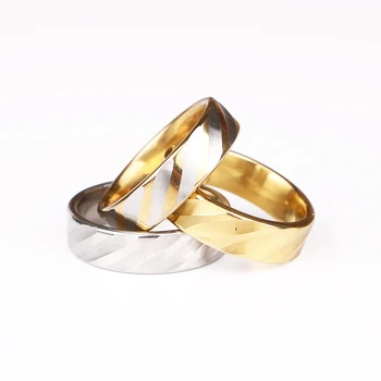 Златната треска цвят пръстени от неръждаема стомана за жени и за мъже пръстен от стомана с високо качество на бижутата 2020
