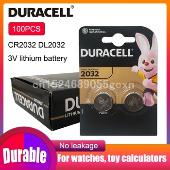 100шт за DURACELL cr2032 DL2032 ECR2032 5004LC KCR2032 BR2032 3v бутон клетка монета литиеви батерии за часа на кола играчка