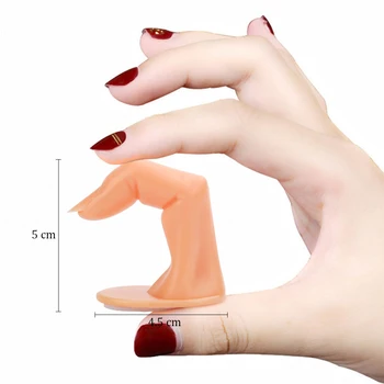 1бр маникюр Practice Finger Adjustable Manicure Model Hand САМ Tool Професионален Ноктите Салон Ученически Пособия Нокти Displayer