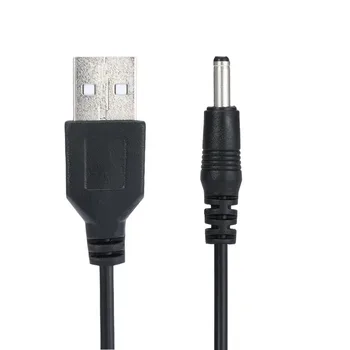 80 см USB 2 0 Тип Мъжки 3 5 мм DC Щепсела на Захранването Барел Конектор 5 Кабел Черен на Едро