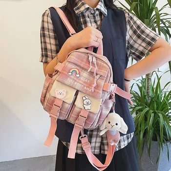 2021 New Girl многофункционален малка раница Мода мини раница Женски Kawai чанта през рамо Дами пътуване училище раница