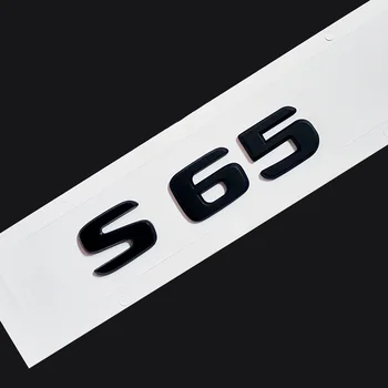 Оригинален Размер 1:1 Автомобилната задната хвостовая Емблемата на Регистрационни букви Автомобили Стикер За Mercedes Benz S65 S 65 Хром, Сребро/ Черен Мат