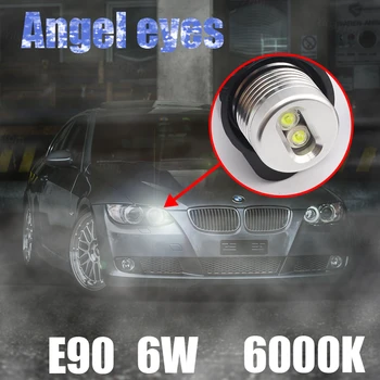 18 W/Чифт Висока Мощност Габаритный Фенер Супер Ярък 6000 До Бяла LED Светлина Очите на Ангел за BMW Серия 3 E90 E91 2005-2008