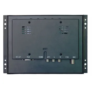 ZHIXIANDA 8-инчов hdmi видеонаблюдение tft LCD монитор с VGA и HDMI BNC тонколони индустриален монитор с отворена рамка