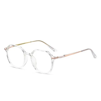Прозрачни Сиви Полигональные Недалновидни Очила на Жените и Мъжете TR90 Овални Недалновидни Очила, Предписани Очила 0 -1.0 -1.5 -6.0