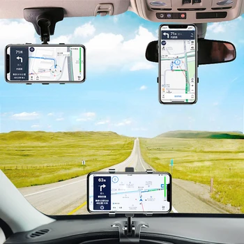 CASEIER Кола Мобилен Телефон, Конзола на Арматурното табло на Автомобила Огледало за Обратно виждане Козирка Дефлектор притежава Мобилен телефон, GPS Определяне на Подкрепа