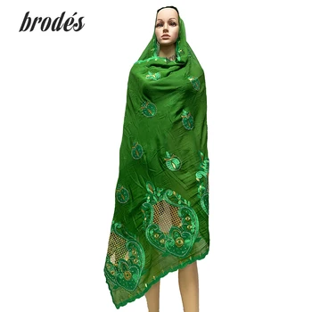 2021African Women Ramadan New Color Hijab Diamond Fashion Бродирана хлопчатобумажный кърпичка Удобна Мюсюлманска Сватба
