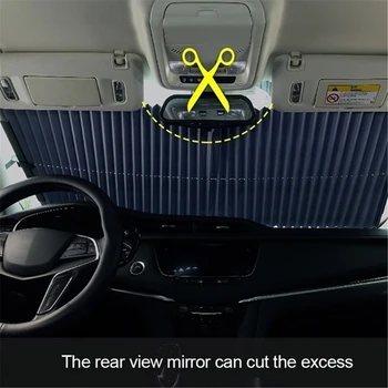 Авто сенника на Кутията Авто Козирка Вътрешно Предния Прозорец на Предното Стъкло на сенника Протектор за Седан е автомобил, Камион Аксесоари 2020 Нов