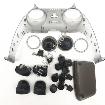 Прозрачно Сиво Контролер Пълно Тяло Shell Case Cover министерството на отбраната Kit бутона Смяна За Playstation 5 PS5 Gamepad Repair Skins