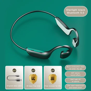 Нов G100 костната проводимост bluetooth 5.1 слушалки водоустойчив ухото на куката безжичен разговор с микрофон с високо качество на спортни слушалки