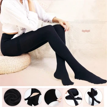 Зимни дамски чорапогащи Есенни Трикотаж носочные изделия Черен чорапогащник Медии Модални чорапогащник за Жените стопли на Дамски чорапогащи, Чорапи