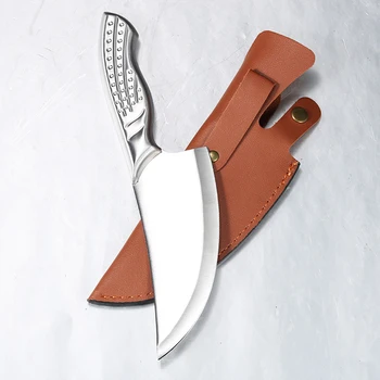Кухненски нож на Главния Готвач нож Многофункционален нож за рязане нож от неръждаема стомана Остър нож Къмпинг ловен нож говеда