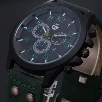 2020 Vintage Klassische Uhr Manner Uhren Edelstahl Wasserdicht Datum Lederband Sport Quarz Armee Relogio masculino reloj