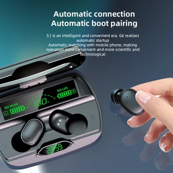 XVIDA G6 Wireless TWS Слушалки, Mini Bluetooth 5.0 Слушалки игри Слушалка със зарядно УСТРОЙСТВО за телефони xiaomi samsung oppo