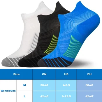 Дамски Чорапи с ниско Деколте глезена Мъжки чорапи Къси Тръби Анти-пот Дишащ Външен Джогинг, Баскетбол, Футбол Спортни чорапи
