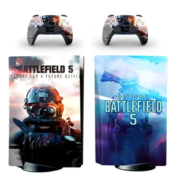 Battlefield PS5 Standard Disc Skin Sticker Термоаппликационная капак за конзолата PlayStation 5 и 2 контролери PS5 Skin Sticker Винил