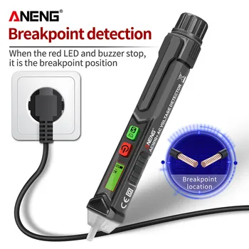 ANENG Digital Voltage Детектор Meter VC1010+ Intelligent Non-contact Pen Alarm AC Test Pen Sensor Tester for Tools Electrician
