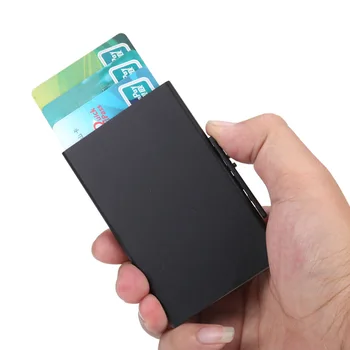 Автоматично Калъф За Карти, Slim Fashion Credit Card Holder With RFID Anti-thief Портфейла Automatic Pop up Luxury Credit Card Cover