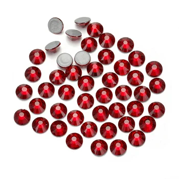 AAAAA Clear AB Red Mix Colors Crystal Hot Fix Кристал Стъкло Strass Hotfix Iron On Rhinestones For Fabric Garment