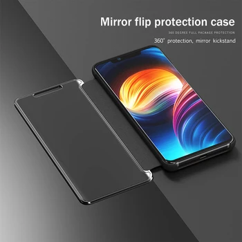 Нов NeLuxury Clear View Mirror Flip Case За Samsung Galaxy A40 A50 A30 A20 A10 M10 М 20 M30 A7 A5 A3 2017 S6 S7 калъф за вашия телефон, Калъф