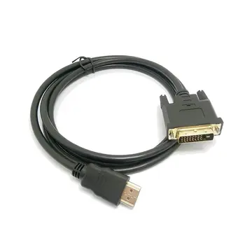 3D 1080P HDMI-съвместим кабелен адаптер DVI-D 24+1 pin Male Male to Златно покритие за монитор HDTV Проектор PS4 DVI to HDMI