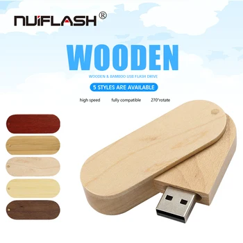 5-цветен дървен USB 2.0 флаш памет 8 GB 64 GB 16 GB памет, U диск, 32 GB Usb Pendrive фотография сватбен подарък дръжка диск