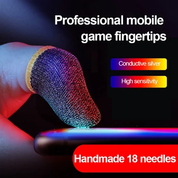 1 Чифт Finger Sleeve Game Controller Finger Cover Proof Не Е Дяволът Sensitive Touch Screen Gaming Finger Thumb Sleeve Ръкавици
